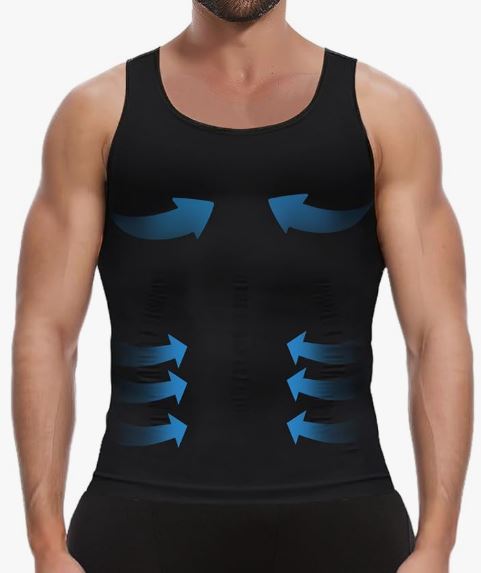Slim n Lift Body Shaper Vest for Men (Black / White) Click And Buy